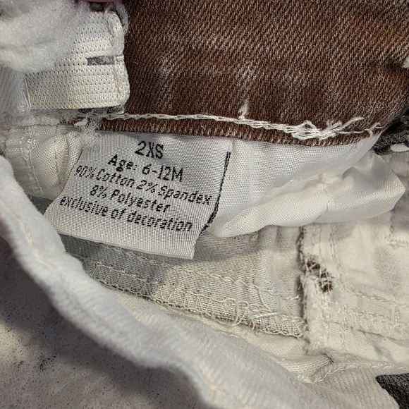 Johnny Cash Fringe T-shirt & Cow Print Flare Jeans Size 6-12 Months - Picture 5 of 15